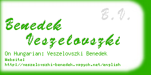 benedek veszelovszki business card